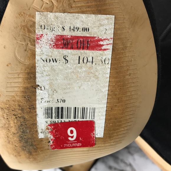 Guess fringe peep toe ankle booties size 9 black - Picture 7 of 7